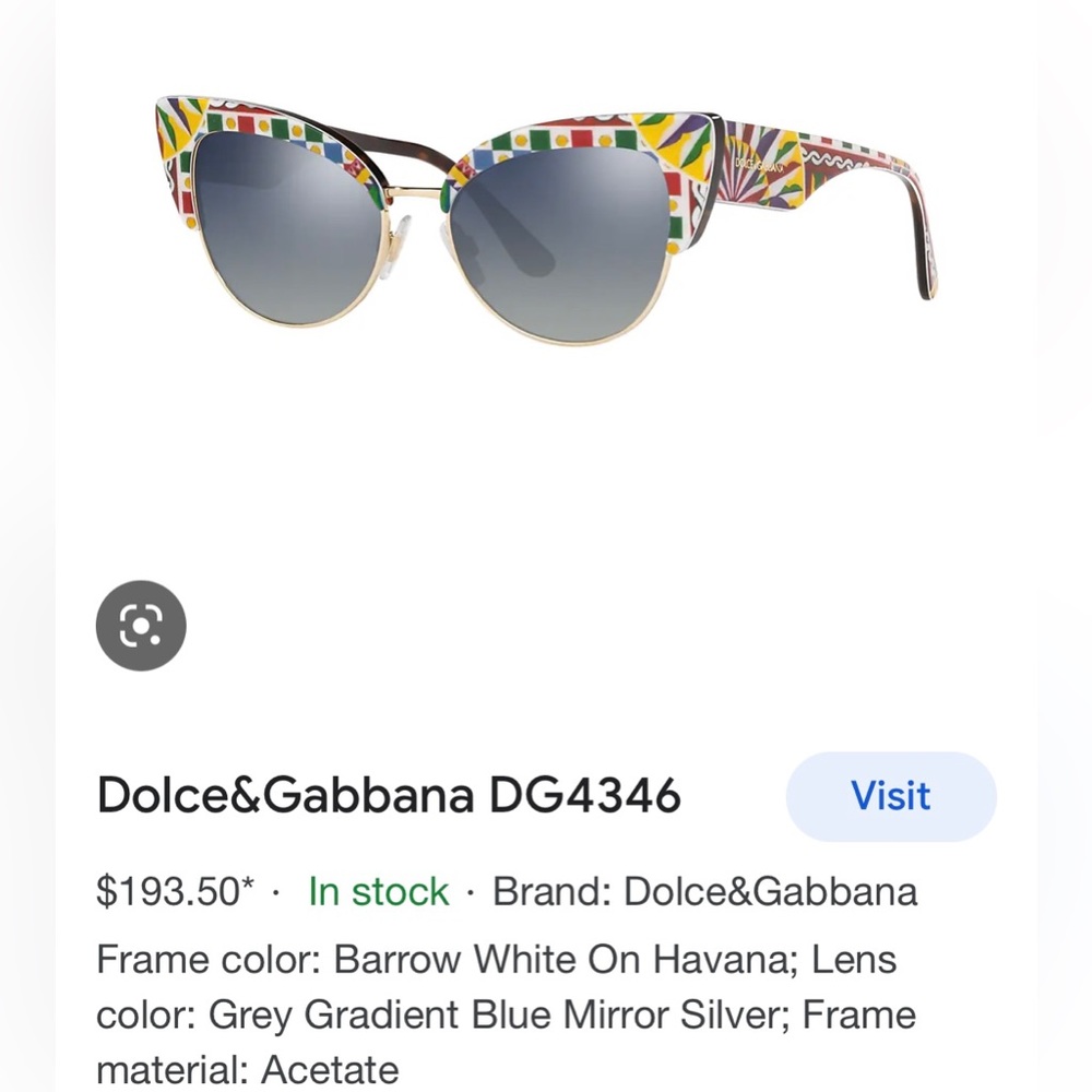 ISO!!! Dolce and Gabbana sunglasses DG4346